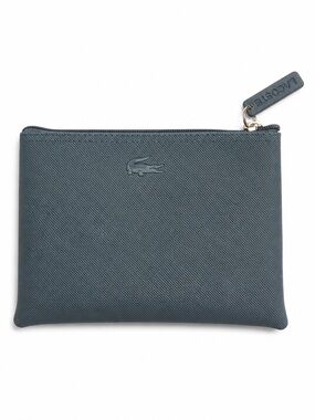 Lacoste Zip Pouch in Slate Gray-Blue
